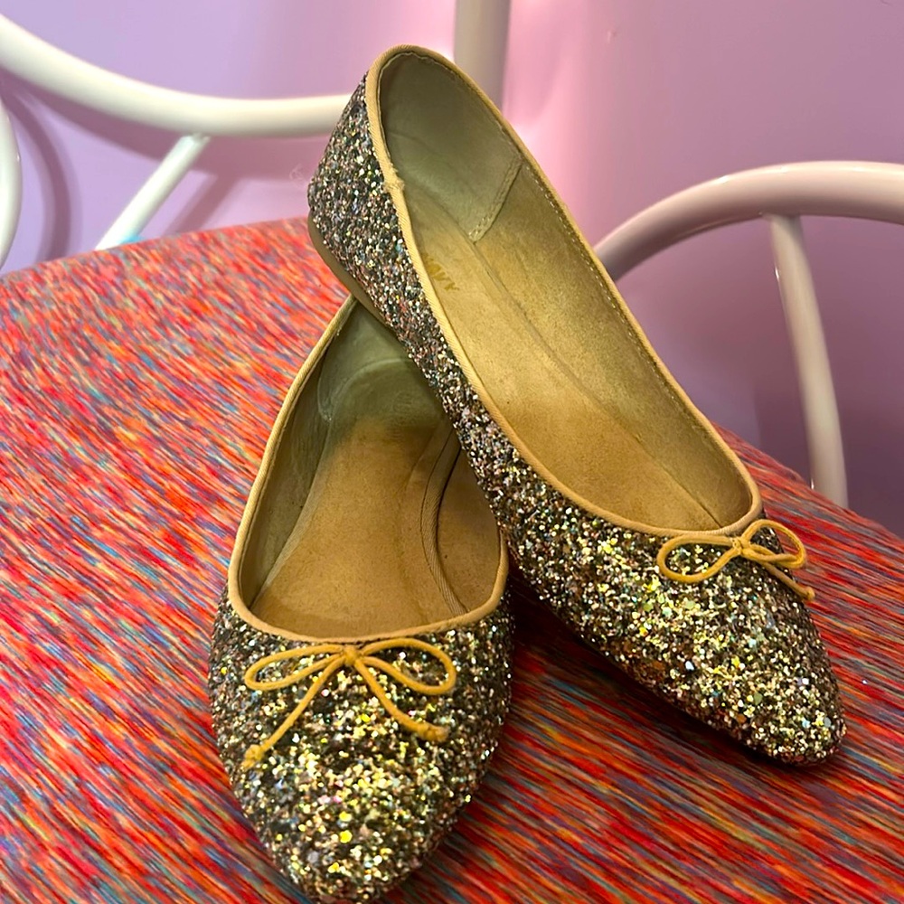 Gold Glitter Old Navy Flats